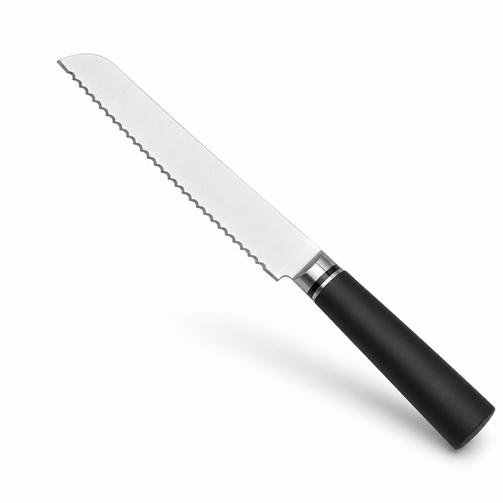 72 Pieces Bread Knife, 8 Inch Serrated Blade with Black Handle