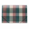 120 Pieces A4 Document Folder, Multicolour Checkered Design with Secure Closure, 1 Piece