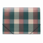 120 Pieces A4 Document Folder, Multicolour Checkered Design with Secure Closure, 1 Piece