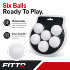 144 Pieces Table Tennis Balls, White, 6-Piece Pack for Practice and Recreational Games