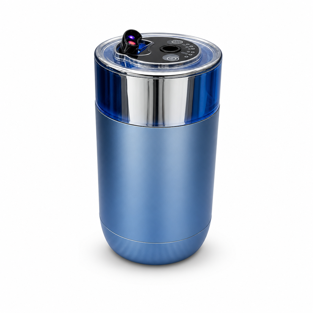 48 Pieces Smart Car Aroma Diffuser with Ambient Light, Blue and Silver Cylindrical Vehicle Fragrance Accessory