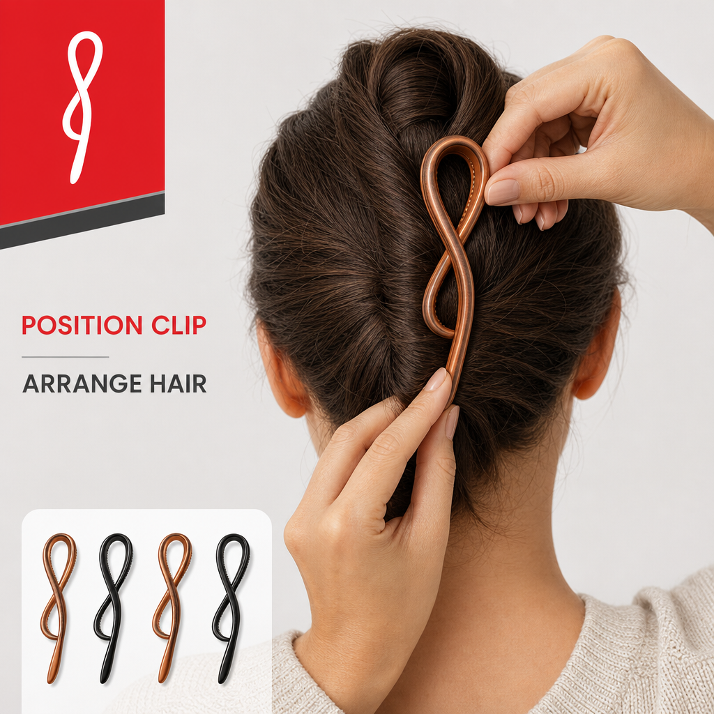 96 Pieces Hair Styling Clips, Twist Hair Fasteners, 4 Pieces, 2 Bronze and 2 Black