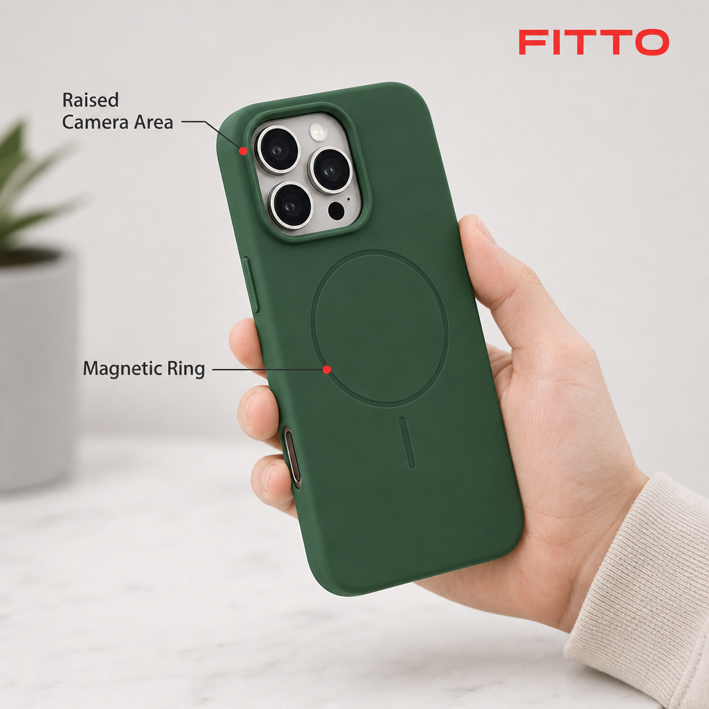 120 Pieces Silicone Magnetic Phone Cases with Raised Camera Protection for 13 Pro Smartphone, Green