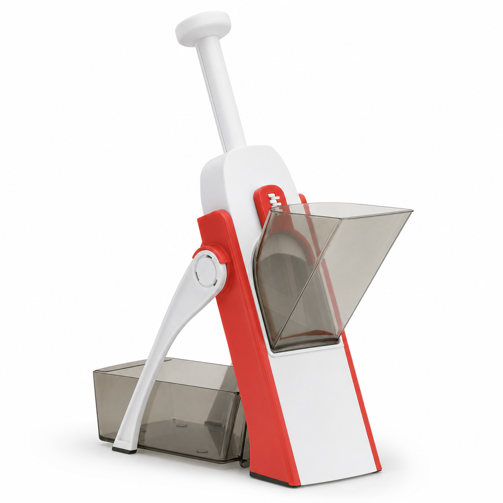 96 Pieces Spring Slicer Red And White Food Preparation Tools, Slice Julienne Grate And Dice, 1 Piece