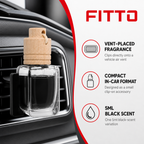 96 Pieces Car Vent Air Freshener Clip, Black Scent, 5ml