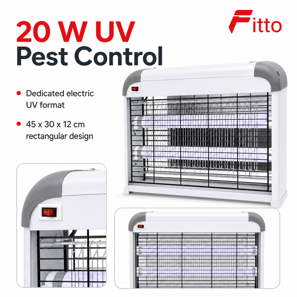 60 Pieces 20 W Electric UV Pest Killer, White, 1 Piece, 45 x 30 x 12 cm