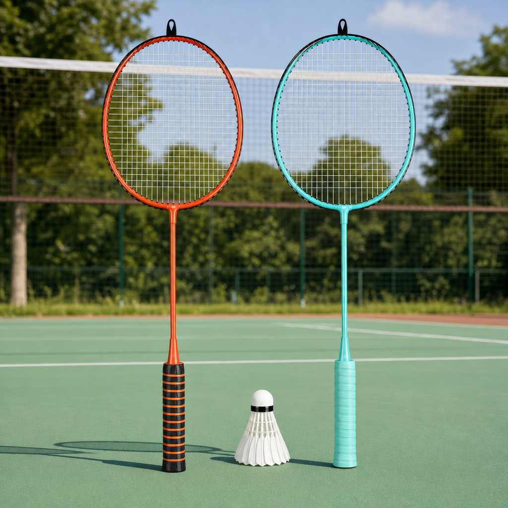 96 Pieces Badminton Racket Set with Shuttlecock, 2 Rackets, Multicolor