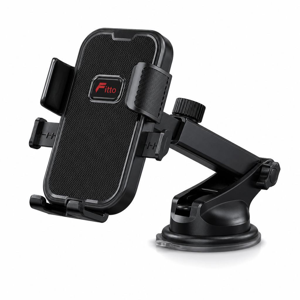 96 Pieces Easy-Clip Car Phone Holder with Telescopic Suction Mount, Adjustable Dashboard or Windshield Stand