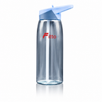 96 Pieces Sports Water Bottles with Flip Straw and Carry Handle, 750 ml