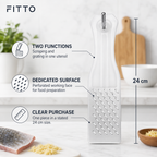 96 Pieces Stainless Steel Fish Scale Scraper and Grater, 24 cm, Silver and White, 1 Piece