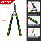 72 Pieces Long-Handle Bypass Lopper, 55 cm, Black and Green, 1 Piece