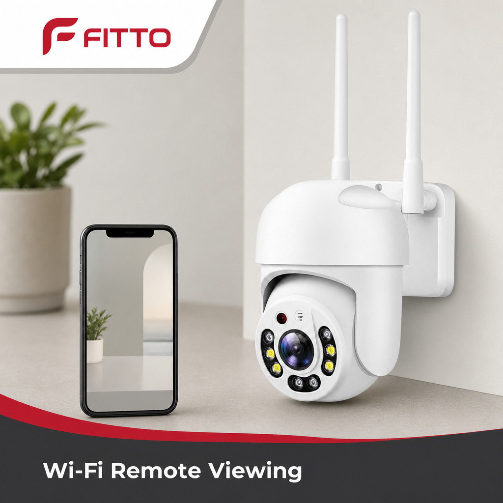 60 Pieces White Wi-Fi Smart Security Cameras with Dual Antennas, 1 Piece