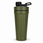 96 Pieces Stainless Steel Shaker Bottle with Mixer, 1000ml, Olive Green