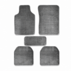48 Pieces Universal Car Floor Mat Set, 5-Piece Grey Cashmere Fiber Mats with Magic Backing, 75 x 50 cm