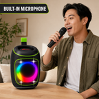 48 Pieces Portable Party Speaker with RGB Light, Microphone, Extra Bass, 1800mAh Battery and Radio