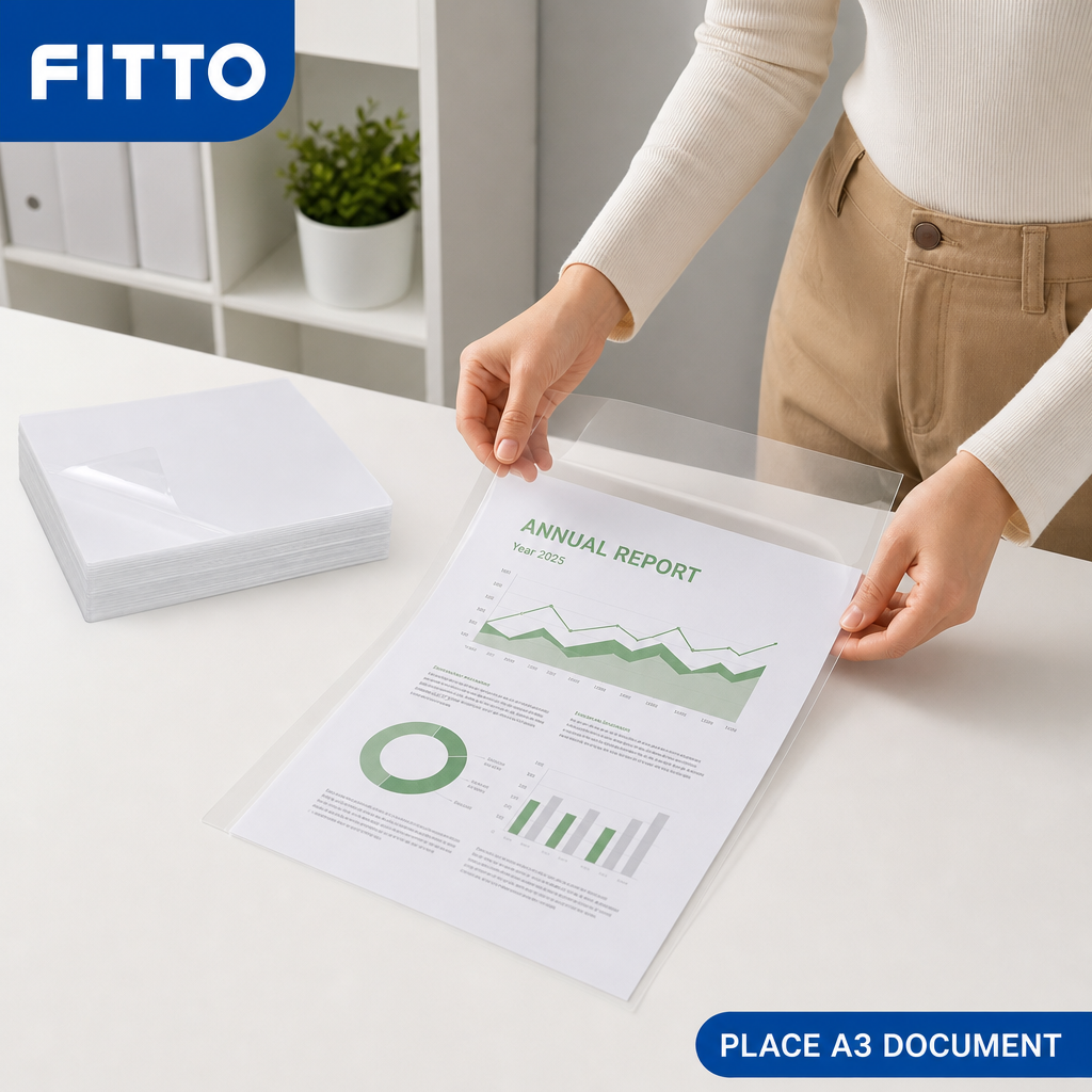 60 Pieces Clear A3 Laminating Pouches, 100 Pieces for Document Protection and Presentation