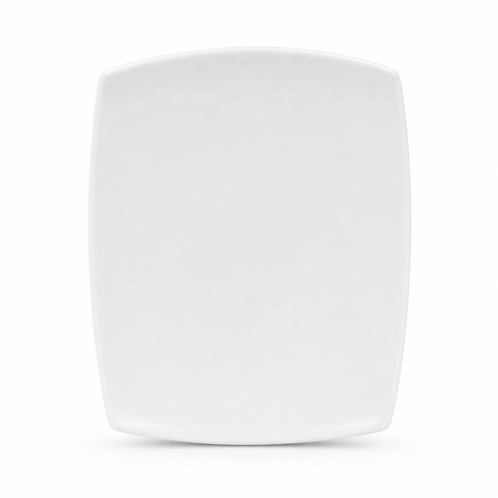 96 Pieces Dinner Plate, White, 13 Inch Rectangular Tablewares, Single Plate