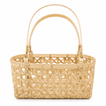72 Pieces Handwoven Natural Fiber Basket Handbags with Double Handles, Beige, 30.2 cm