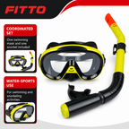 72 Pieces Swimming Mask and Snorkel Set, Yellow