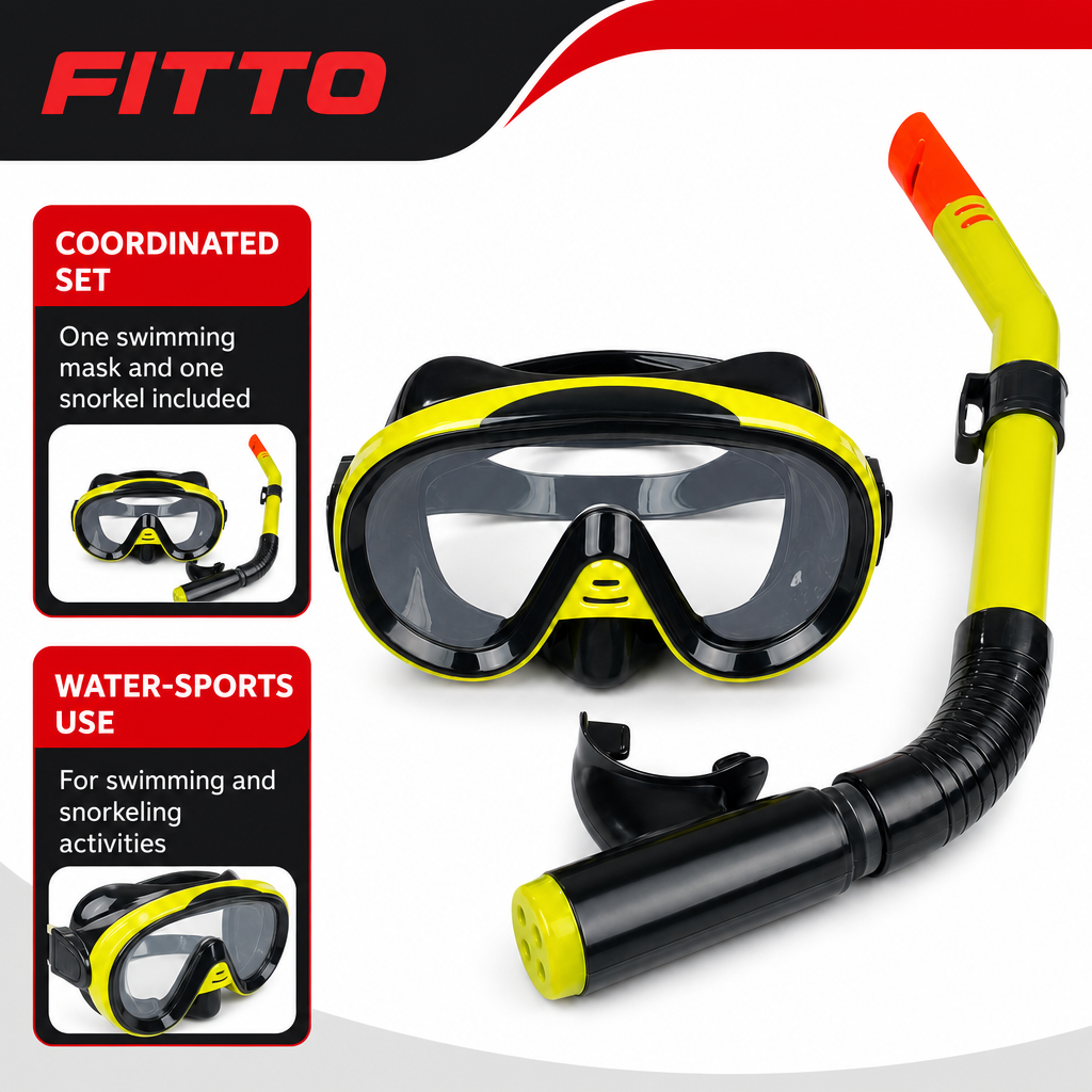 72 Pieces Swimming Mask and Snorkel Set, Yellow