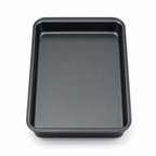 96 Pieces Rectangular Cake Baking Pan, Carbon Steel Non-Stick Cake Mold, 47 × 31 × 5.5 cm, Black, 1 Piece