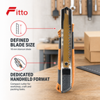 96 Pieces Utility Knives Cutter with Titanium Blade, 18 mm, Brown and Grey Handheld Cutting Tool
