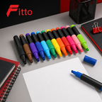 96 Pieces Permanent Markers, Chisel Tip with Silicone Grip, Assorted Colours, 12 Pieces