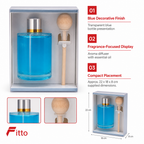 72 Pieces Aroma Diffuser with Essential Oil, Blue Home Fragrance Bottle