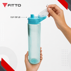 144 Pieces Sports Water Bottles 750 ml Clear Plastic Flip-Top Lid Assorted Colour