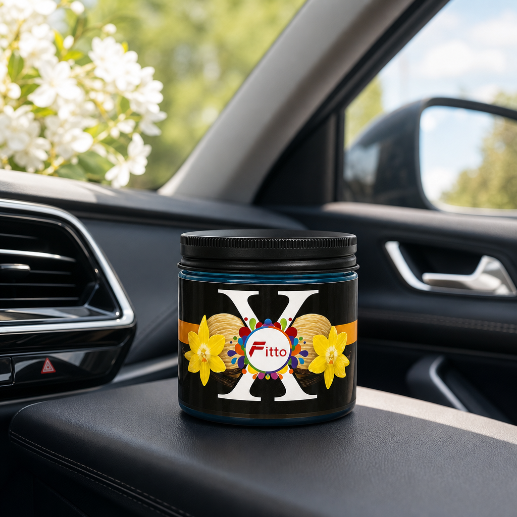 120 Pieces Jelly Air Freshener for Cars, Vanilla Scent, Round Jar, 9 x 9 x 9 cm