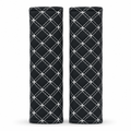 96 Pieces Car Seat Belt Shoulder Pads, Black Plaid, 2-Piece Cover Set