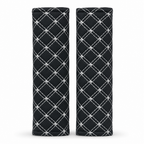 96 Pieces Car Seat Belt Shoulder Pads, Black Plaid, 2-Piece Cover Set