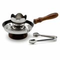 72 Pieces Wooden Handle Incense Burner with Metal Bowl and Tongs, 9.5 Inch