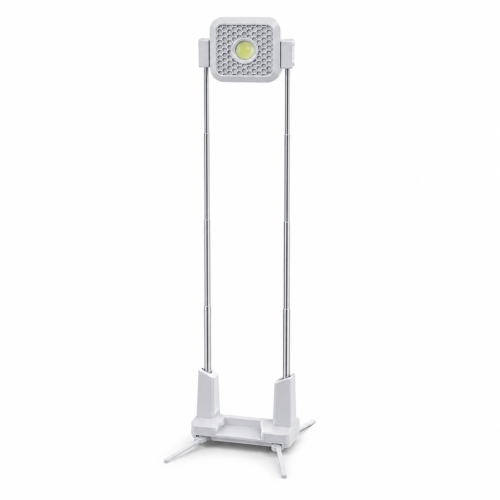 48 Pieces White Rechargeable LED Work Light with 165.5 cm Extendable Stand