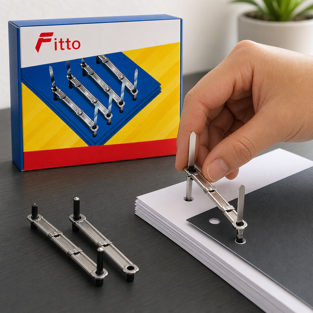 144 Pieces 8 cm Metal Bookbinding Fastener Sets, 50 Sets, Silver