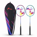 72 Pieces Badminton Racket Set with 2 Rackets and Carry Bag, Portable Sports Equipments for Recreational Play