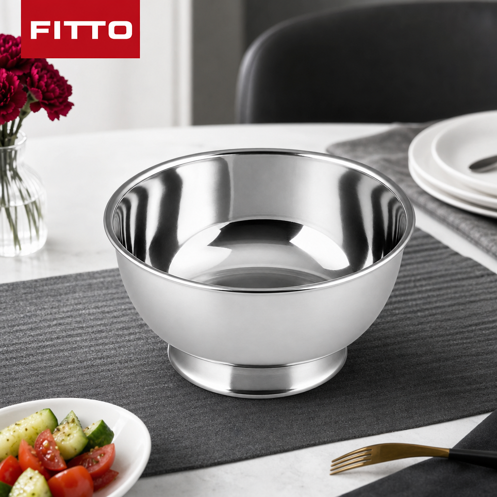 120 Pieces Stainless Steel Deep Footed Bowl, 11 cm, Silver