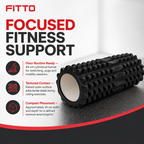 72 Pieces Textured Foam Yoga Roller, 44 cm, Black