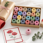 96 Pieces Ribbon Rolls, Assorted Colours, 5 mm x 3 m, 24 Rolls for Crafting, Wrapping and Decorative Projects