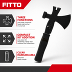 96 Pieces 3-in-1 Utility Hatchet with Axe Blade, Hammer Head and Pry Bar, 32 cm, Black, 1 Piece