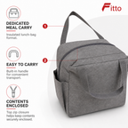 96 Pieces Insulated Lunch Bag with Carry Handle, Grey, 1 Piece