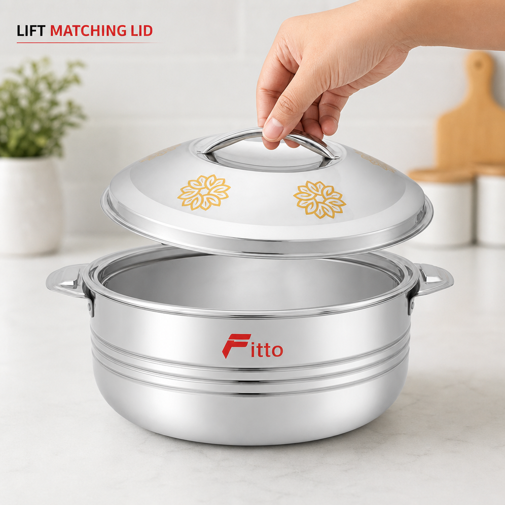 48 Pieces Stainless Steel Insulated Hot Pot, 3500 ml, 1 Piece