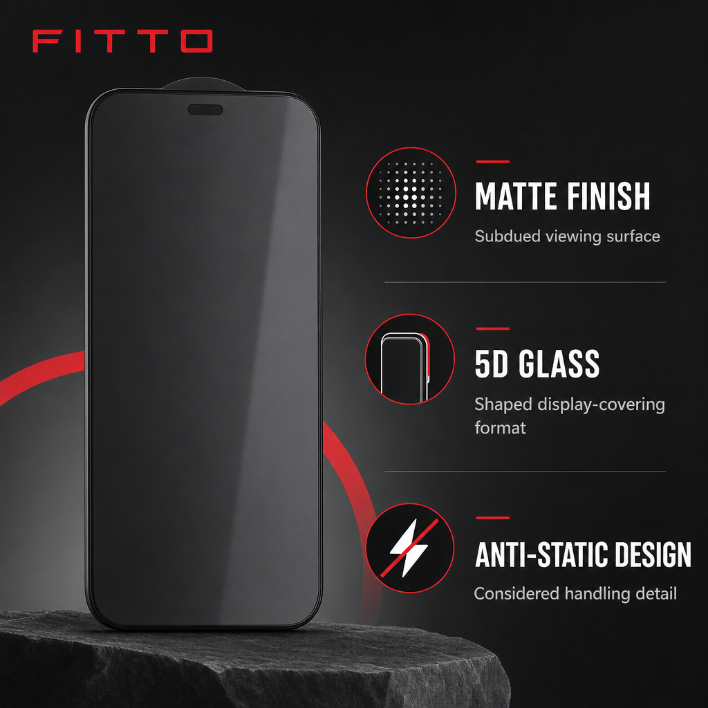 120 Pieces 5D Matte Glass Screen Protectors for Large Smartphone, Anti-Static Surface