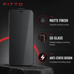 120 Pieces 5D Matte Glass Screen Protectors for Large Smartphone, Anti-Static Surface