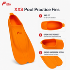 48 Pieces Swimming Fins for Pool Practice, XXS EU 32–34, Textured Sole and Open Foot Pocket