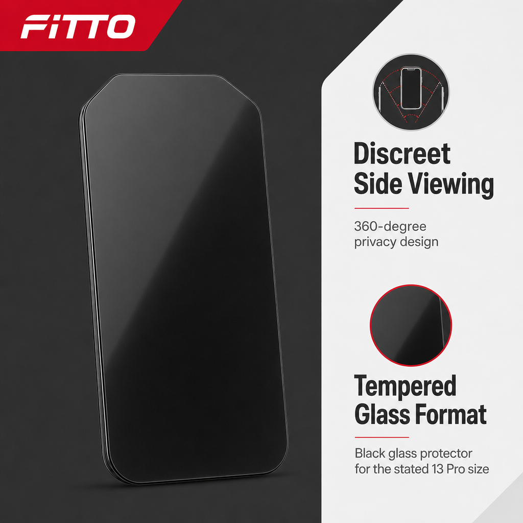 120 Pieces 360-Degree Privacy Tempered Glass Screen Protectors for 13 Pro, Black