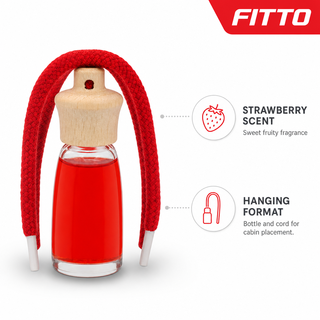 96 Pieces Car Air Fresheners, Wood Hanging Diffuser, Strawberry Scent, 1 Piece