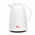 72 Pieces Plastic Vacuum Flask with Glass Refill, 1 Litre, White and Gold