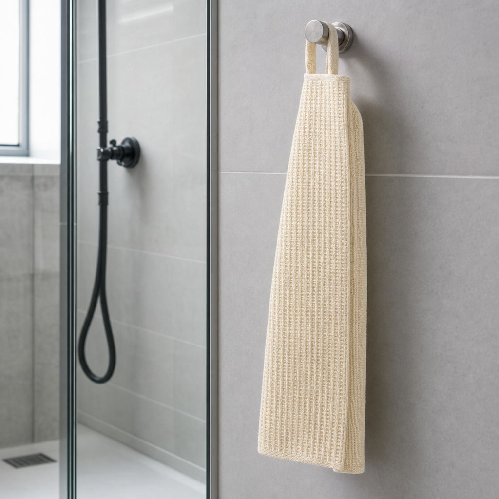 144 Pieces Cream Exfoliating Mesh Bath Scrub Towel, 35 cm, 1 Piece