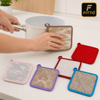96 Pieces Quilted Fabric Pot Holders, 6-Piece Kitchen Set, Assorted Colours